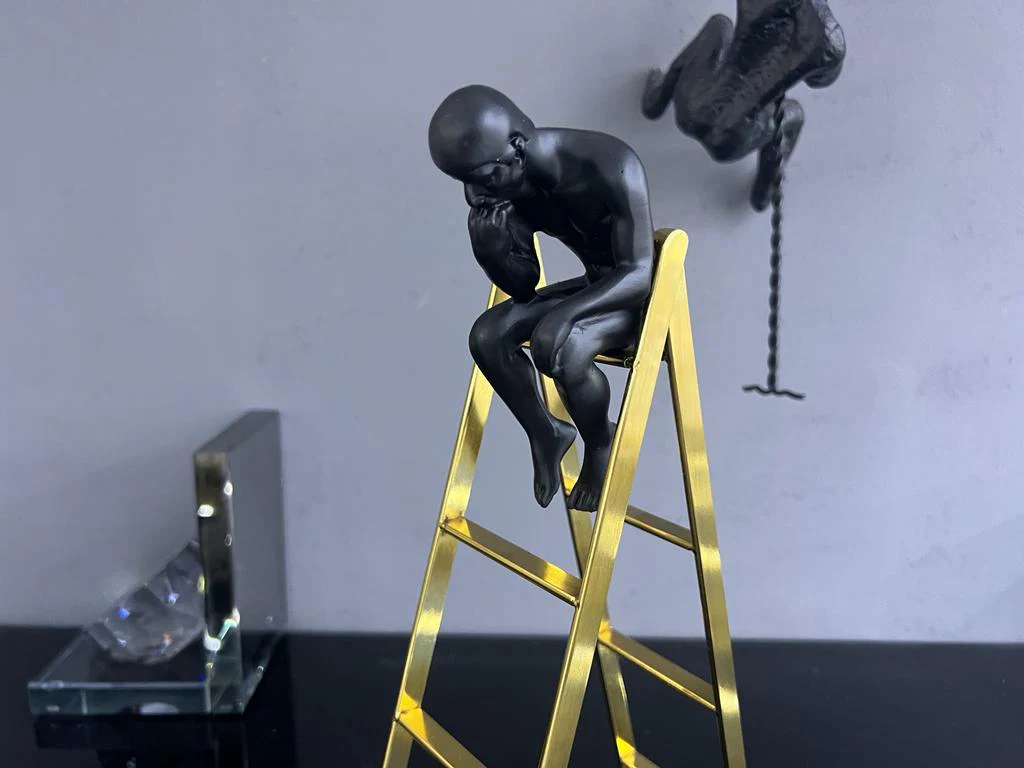 Thinking man on Ladder Ornament