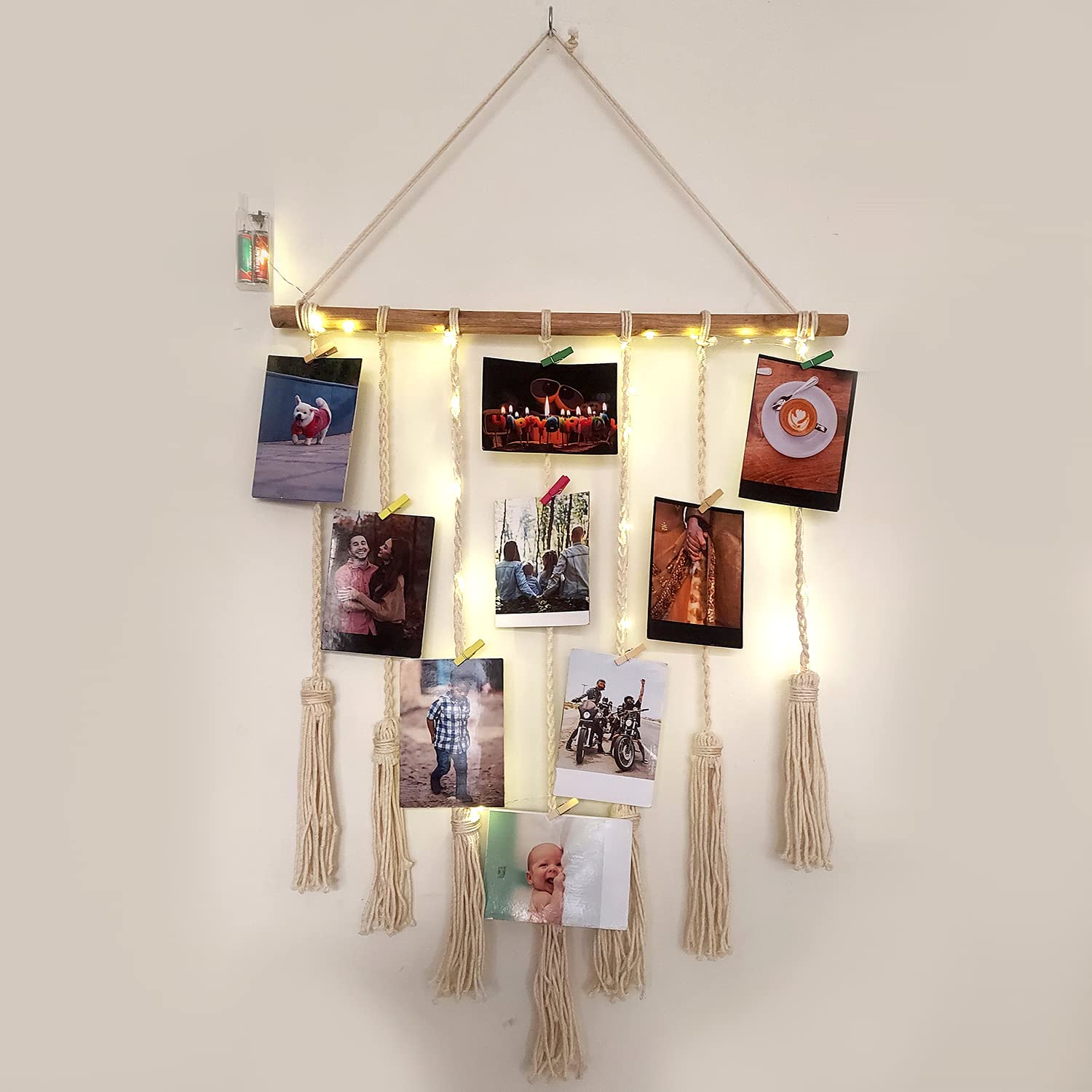 9 Hanging Photos Rope Flex Wall Photo Frame